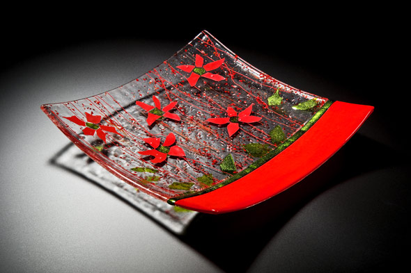 Platter in Kiln Formed Glass.